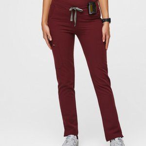 FIGS Burgundy Yola Skinny Scrub Pants